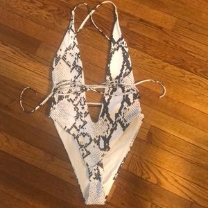 Shein white one piece swimsuit